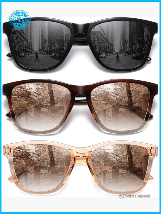 Polarized Retro Sunglasses UV400 Protection Trendy Classic Wrap Around Style main image 5